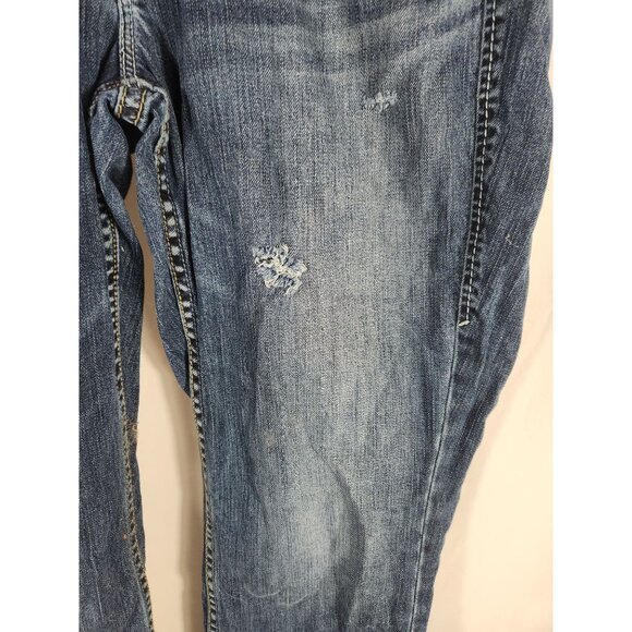 Silver Womens Lola Plus Jeans Bootcut Distressed Western Festival Boho 16/31 - Picture 2 of 7